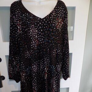 Torrid Lenny LS Volumns Skater Whild Daisy Trail Dress Size 00 M/L 10 Womens NEW